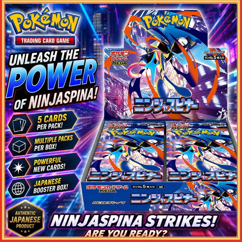 Shrink-wrapped Pokémon Card MEGA Ninja Spinner 1BOX with shrink wrap Pokémon Card Game MEGA