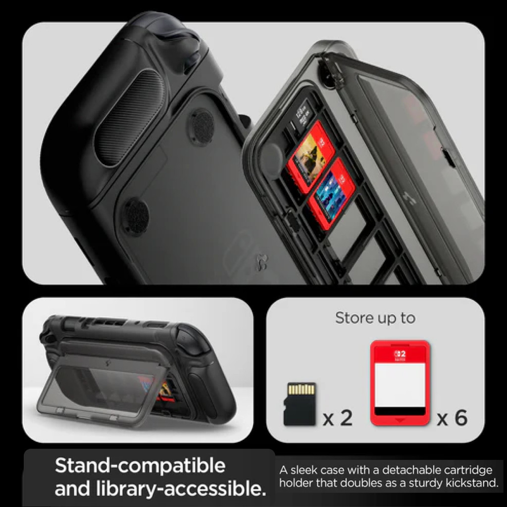 SPIGEN Case for Nintendo Switch 2 Snap Switch Slot Cards Kickstand Ergonomic Grip Casing - Gambar 2