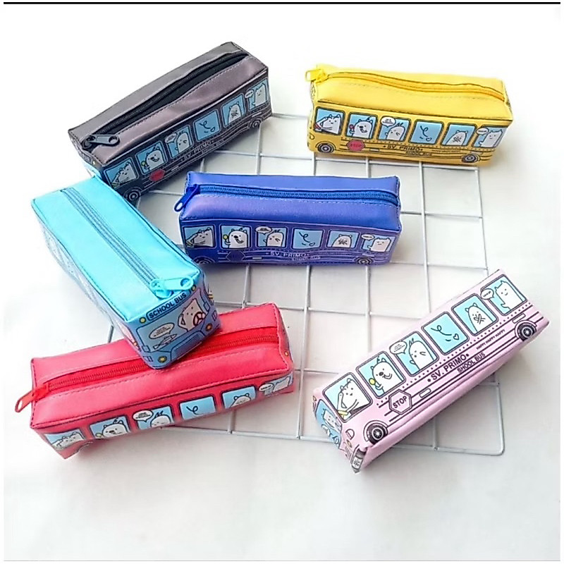 Tempat Pensil Bis Resleting Alat Tulis Sekolah Dan Kantor