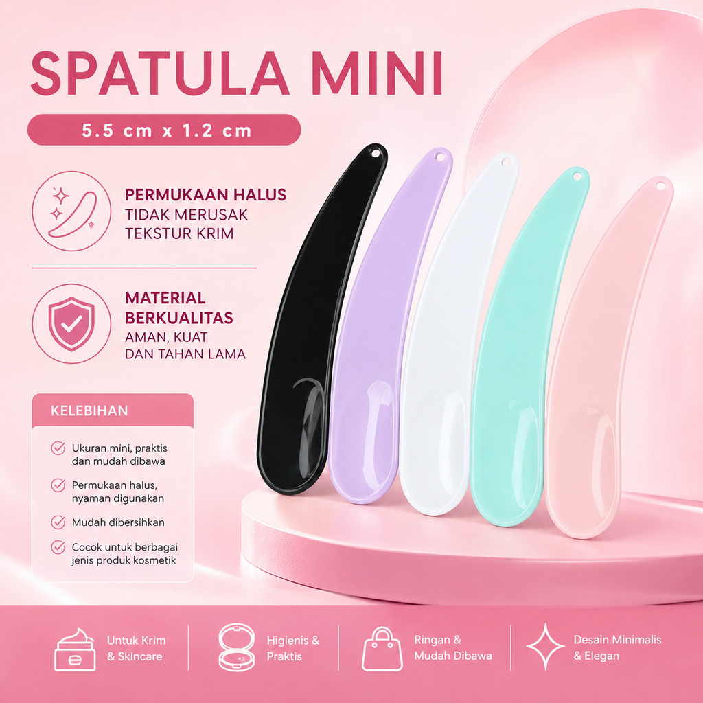1PCS Spatula Mini Sendok Cream Kosmetik Masker Peralatan Make Up Wajah Travel Scoop Sepatula A295