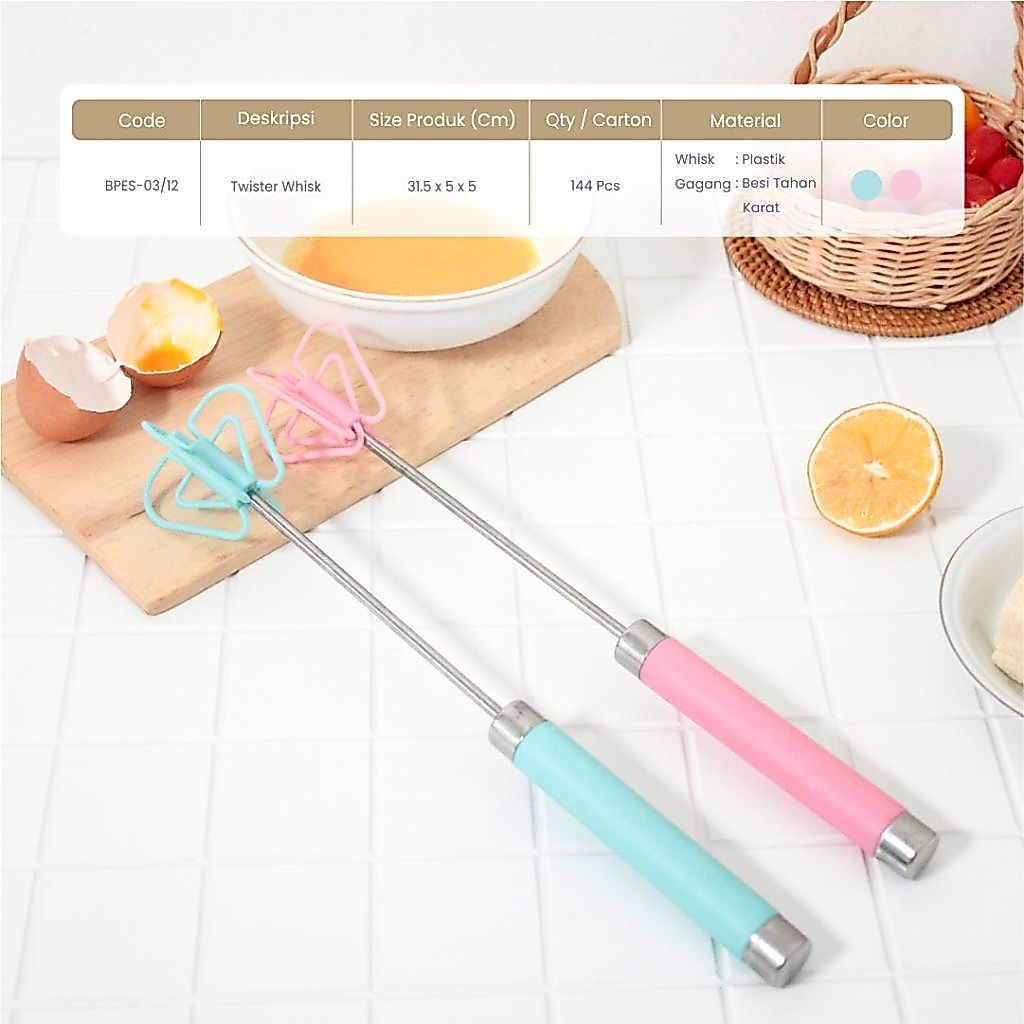 ( DEFECT ) Whisk Pengocok Telur Pengaduk Adonan 12 Inch - Gambar 4