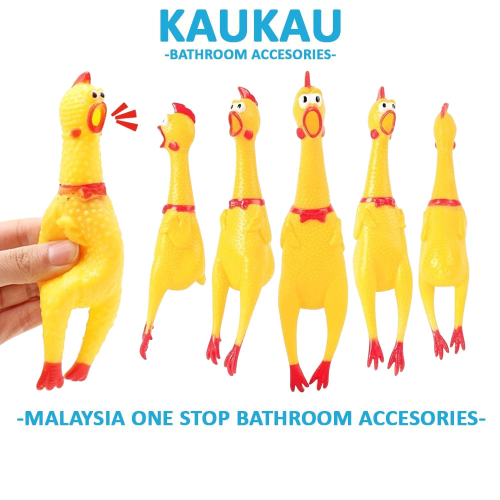 KAUKAU Ayam Jerit Screaming Chicken Toy Squeaky Sound Funny Pet Toy ...