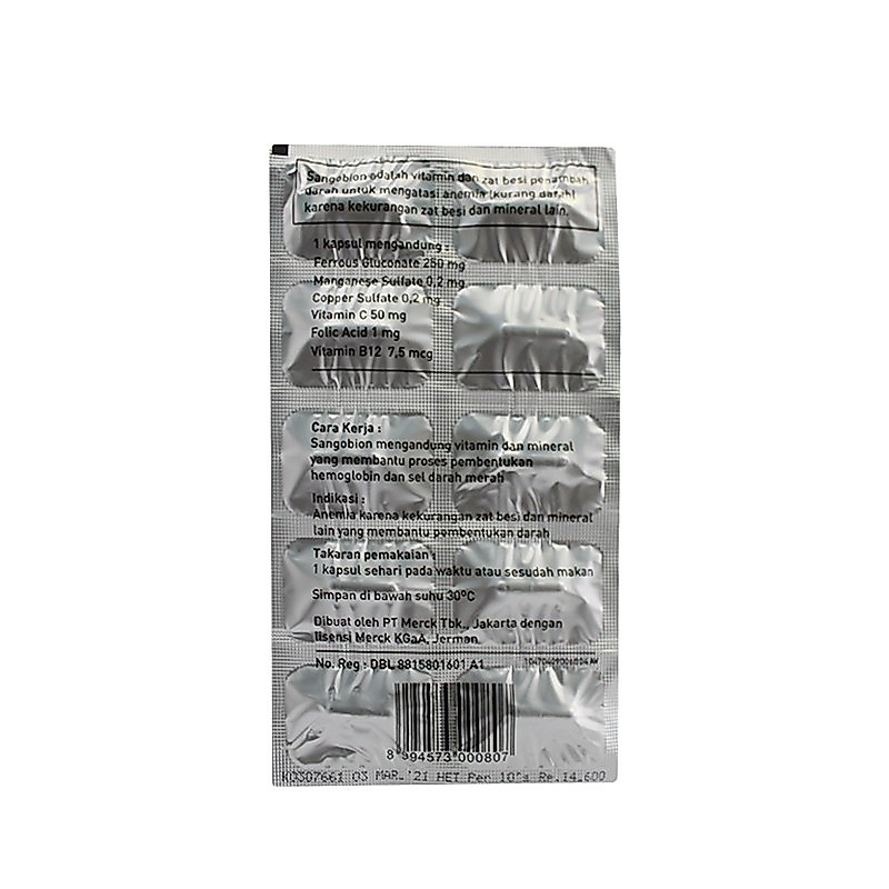 Sangobion Kapsul / Anemia / Suplemen / Vitamin - Gambar 3