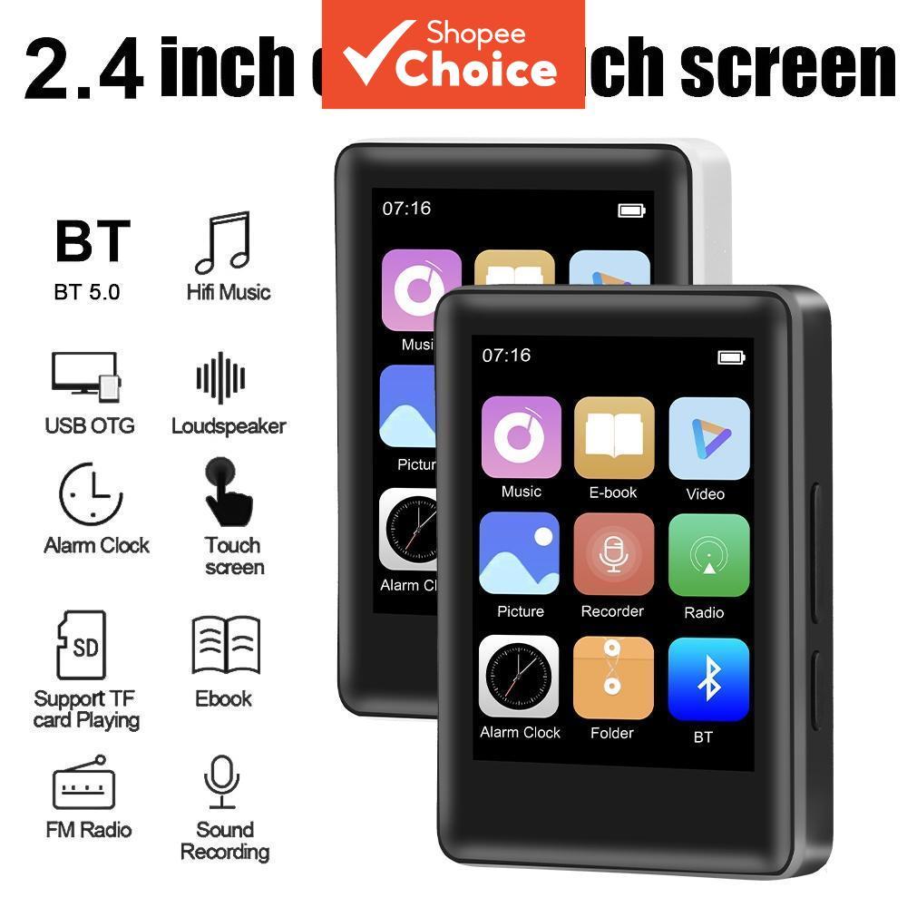 MP3 MP4 Bluetooth 5.2 Player 2.4 Inch Touch Screen MP4 MP5 Video ...