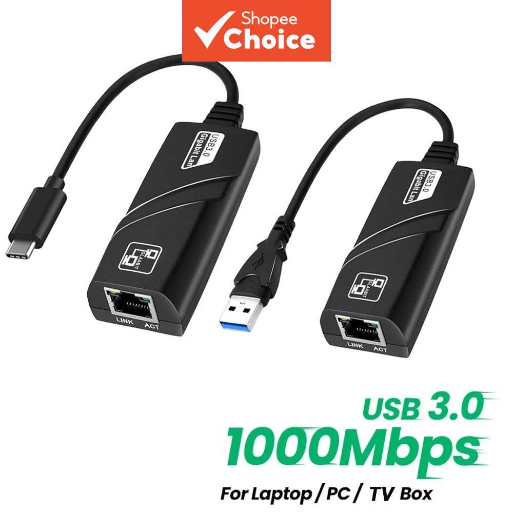 USB Type C to RJ45 Gigabit Ethernet Adapter 1000Mbps Wired LAN ...