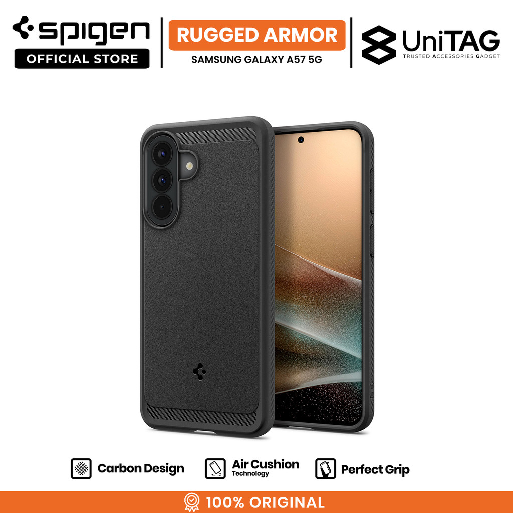 SPIGEN Case for Samsung Galaxy A57 5G Rugged Armor Shockproof Carbon Design Soft Casing