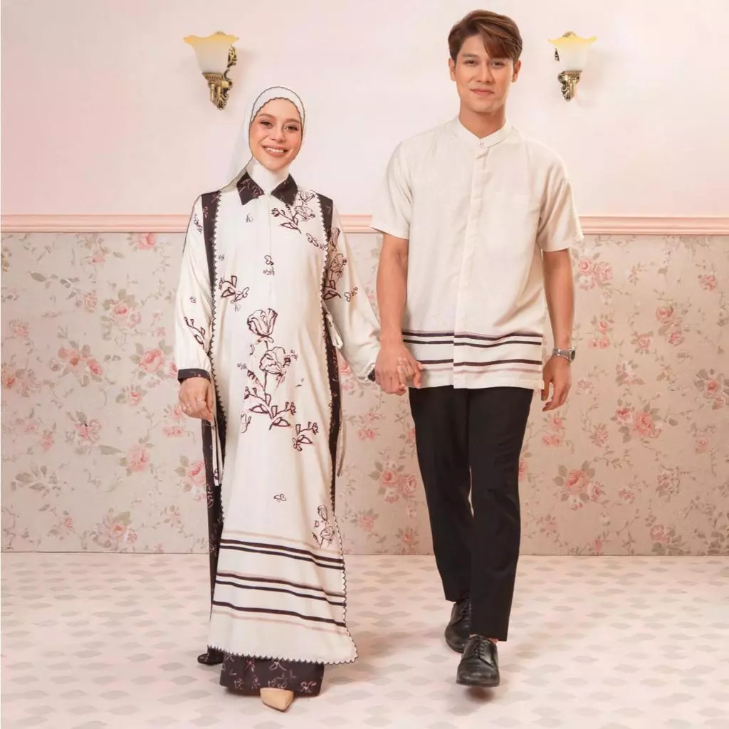 Lozy Hijab - Linea Series Sarimbit Lozy x Lesti Billar (Family Set Dress, Koko, Ibu, Ayah, Anak Keluarga ) - Gambar 2