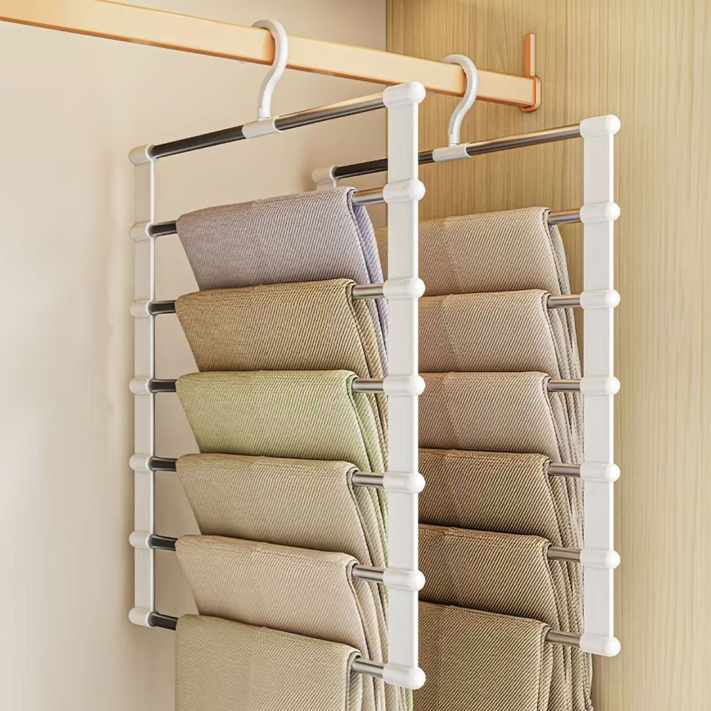 [Ready Stock] Multi-Layer Cloud Ladder Pants Rack Household ...