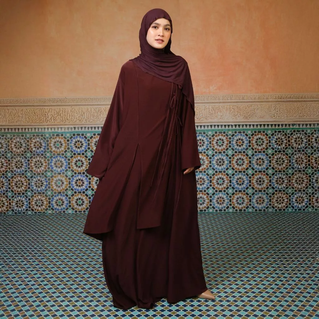 Lozy Hijab - Meera Abaya Dress (Gamis Dress Haji dan Umrah Bahan Cooltech)