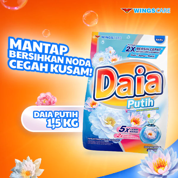 Daia Detergen Bubuk Putih 1,5 kg