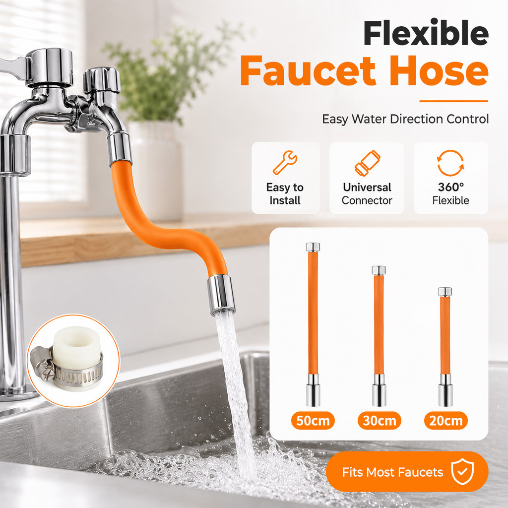 Flexible Faucet Extender Universal Rotatable Pipe 360 Rotating Hose ...