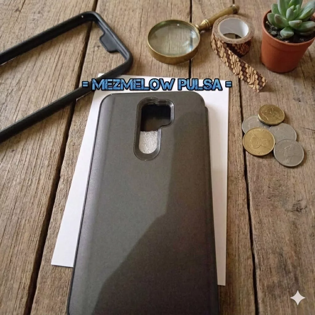 Smart Flip Case Clear View Flip Cover Case Caseng XIAOMI REDMI 9 BIASA - Gambar 2