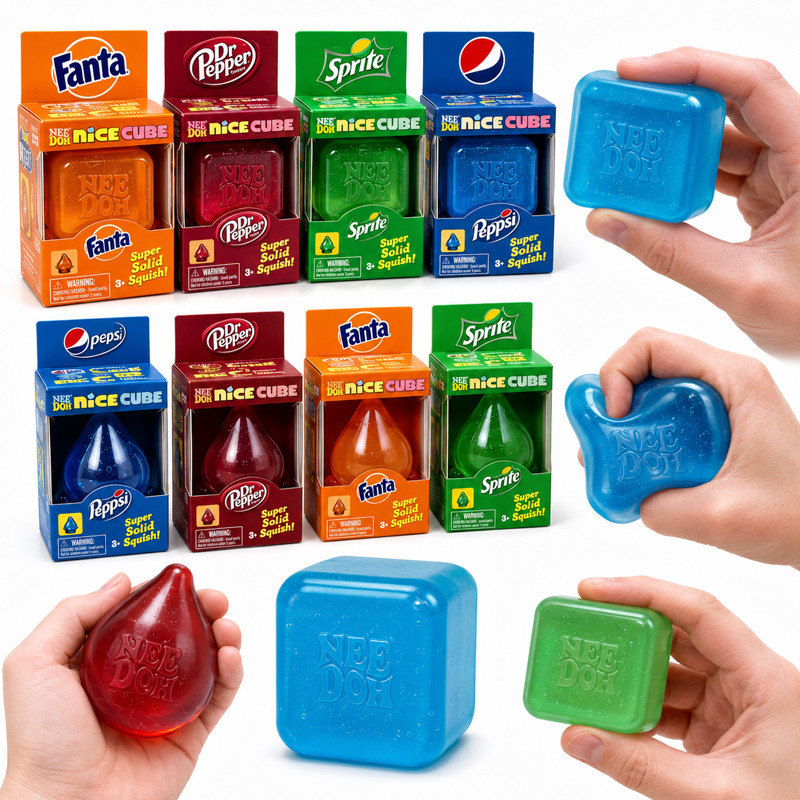 Needoh Nice Cube Squishy Toy | Soft Slow Rising Ice Cube Stress Relief ...