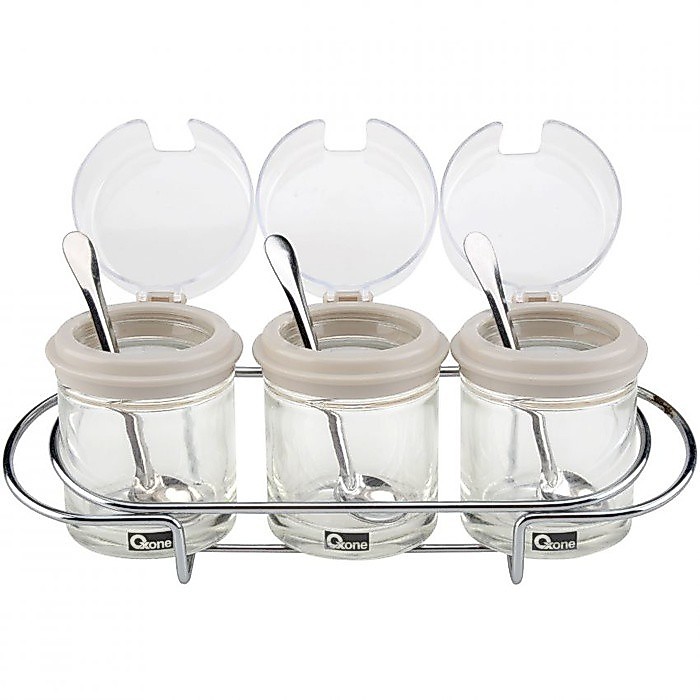 Oxone OX325 Toples Bumbu Makanan Condiment Jar Stainless 250 ml - Gambar 4