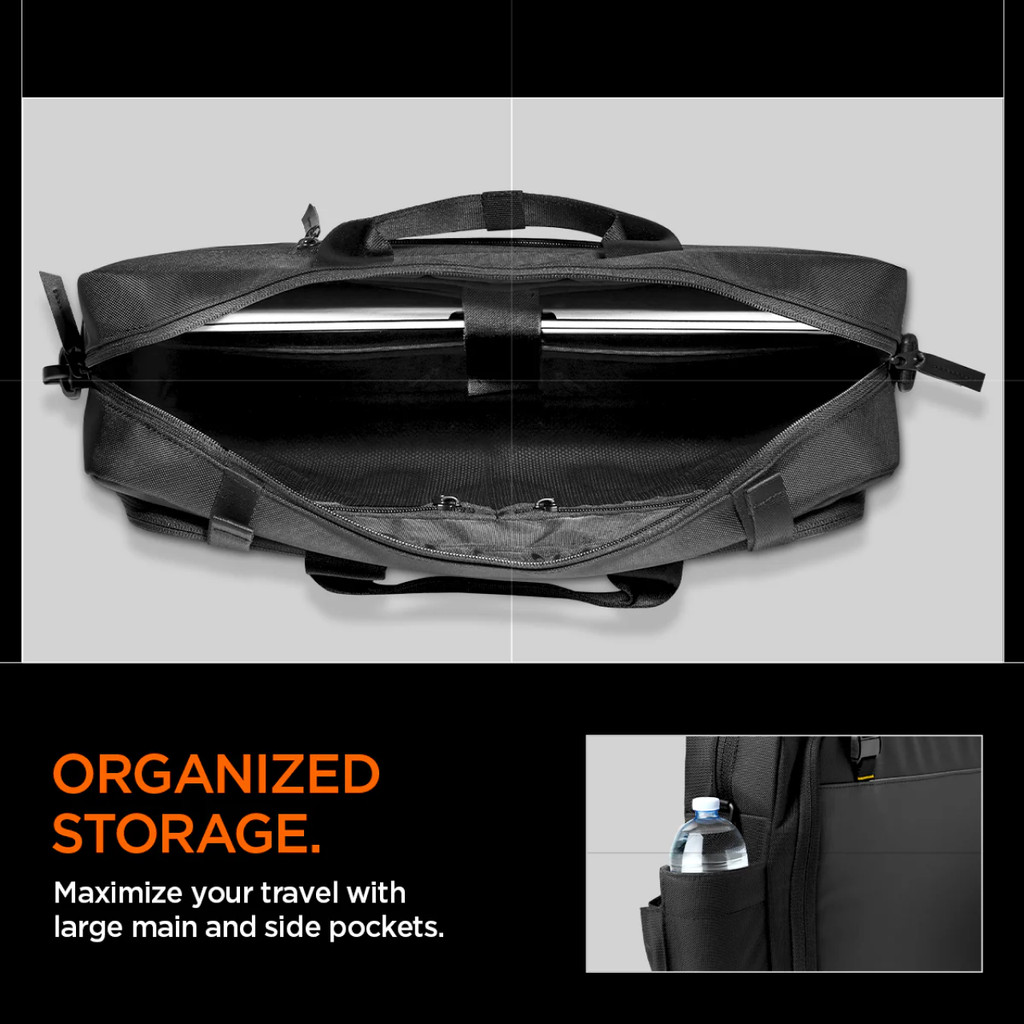 SPIGEN Tas Selempang Bahu Laptop Business Bag Life Klasden Travel Friendly Black Sleeve - Gambar 4