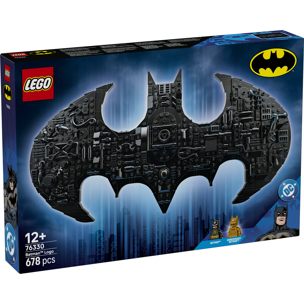 LEGO Super Heroes DC 76330 Batman Logo (678 Pieces), Mainan Anak Laki-Laki, Mainan Block, Mainan - Gambar 3