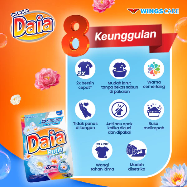 Daia Detergen Bubuk Putih 1,5 kg - Gambar 4
