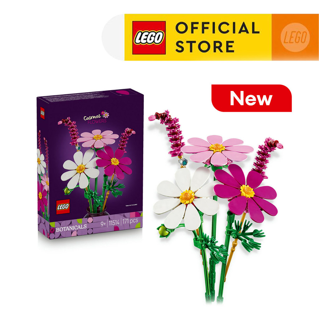 LEGO Botanicals 11514 Cosmos Flowers (171 Pieces), Building Block, Bricks, Mainan
