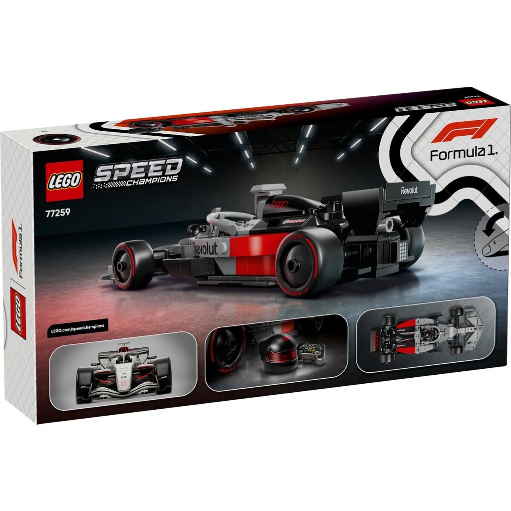 LEGO Speed Champions 77259 Audi Revolut F1 Team R26 Race Car (216 Pieces), Mainan Anak Laki-Laki, Mainan Mobil, Block - Gambar 4