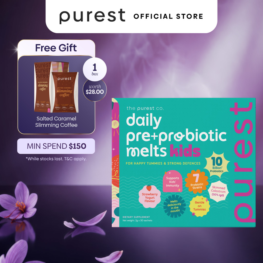 Purest Co Daily Pre+Probiotic Melts Kids (Gut Health, Immunity ...