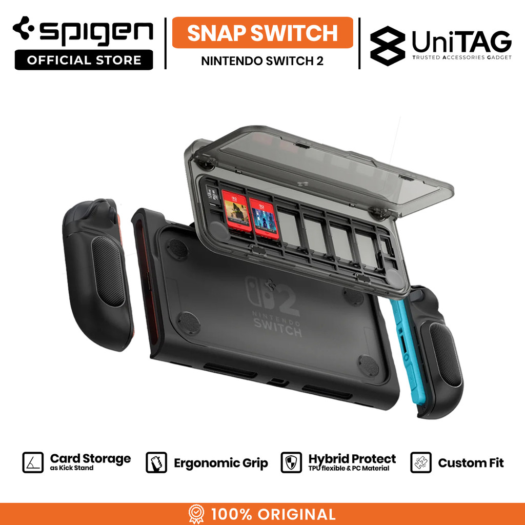 SPIGEN Case for Nintendo Switch 2 Snap Switch Slot Cards Kickstand Ergonomic Grip Casing