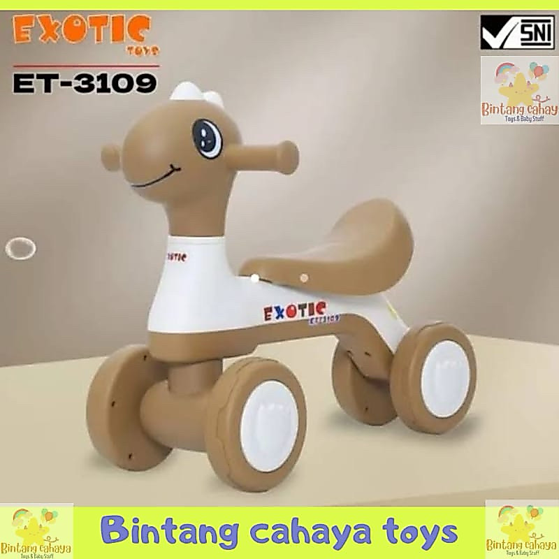 Sepeda Anak Balance Bike Musik Roda 3 Anti Slip