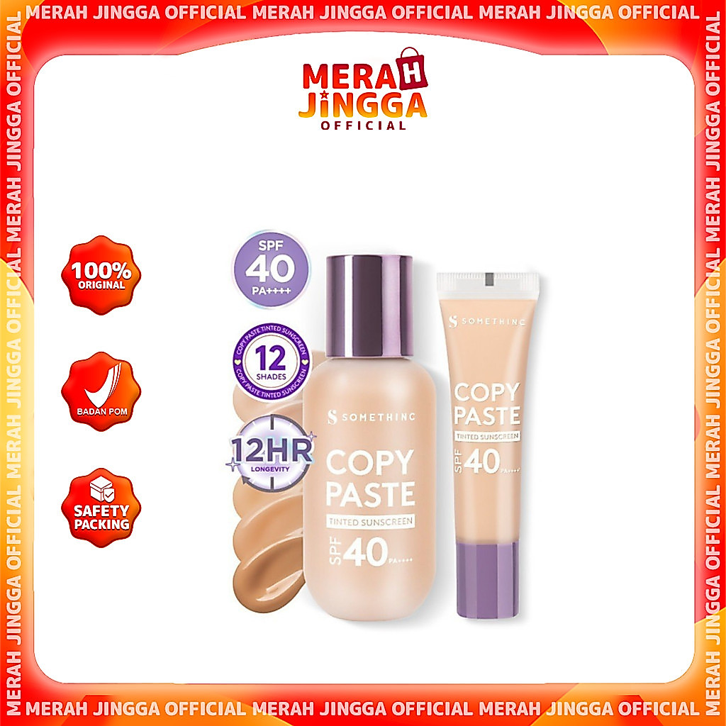 SOMETHINC Copy Paste Tinted Sunscreen Spf 40 PA+++ 10ml / Merah Jingga Official