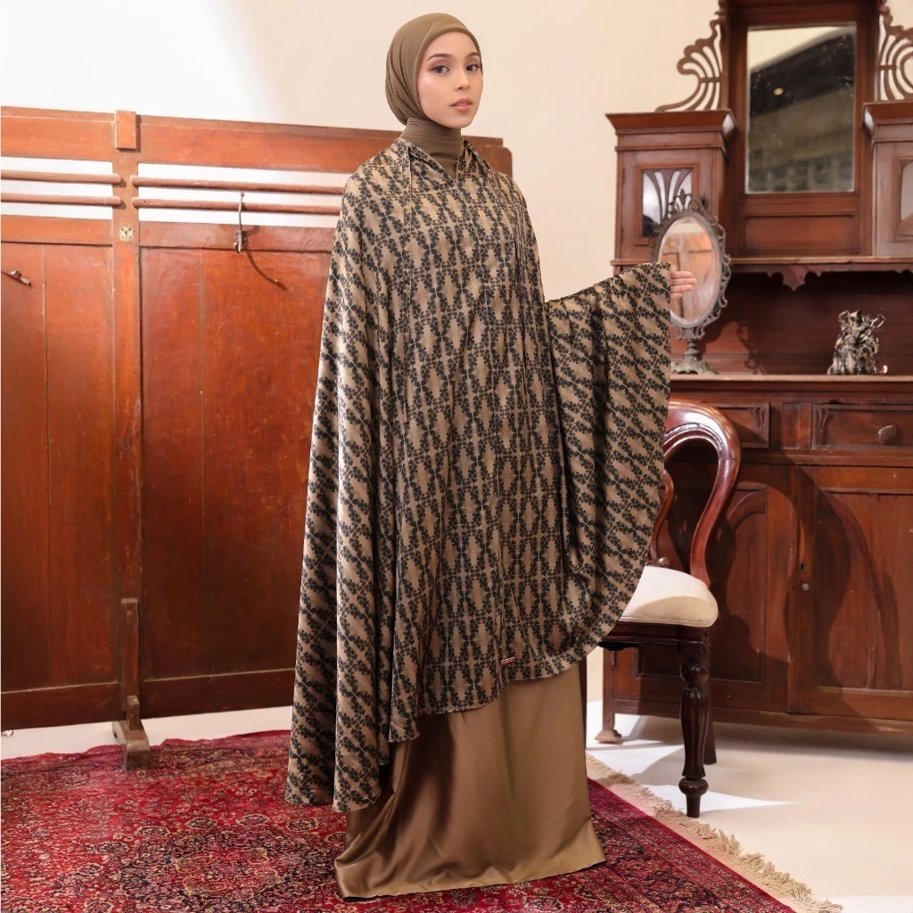 Lozy Hijab - Tied Prayer Set (Mukena Bahan Silk Set Pattern Motif 2in1) - Gambar 3