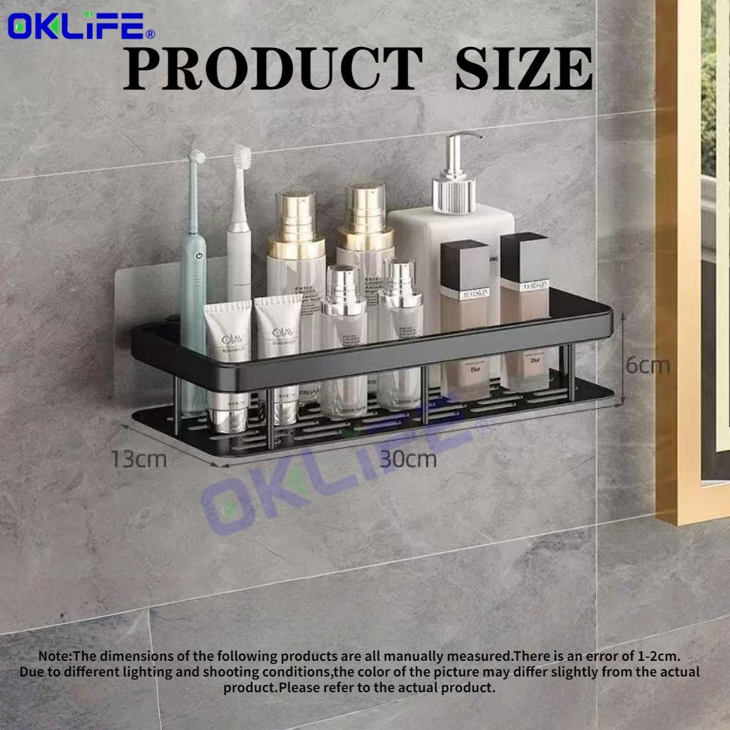 Anti-Rust Aluminum No-Drill Shower Caddy with Towel Hooks view 6