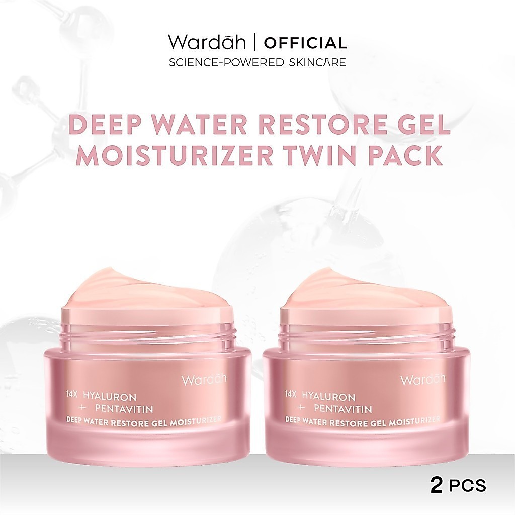 WARDAH Gel Moisturizer Twinpack All Series - Calming, Brightening, Soothing, Clarifying, Refining, Correcting, Revitalizing, Anti Aging, Oily Skin, Barrier Repair, Dull Skin, Hyperpigmentation, Skin Radiance, Dark Spot, Wrinkle - Skincare - Gambar 4