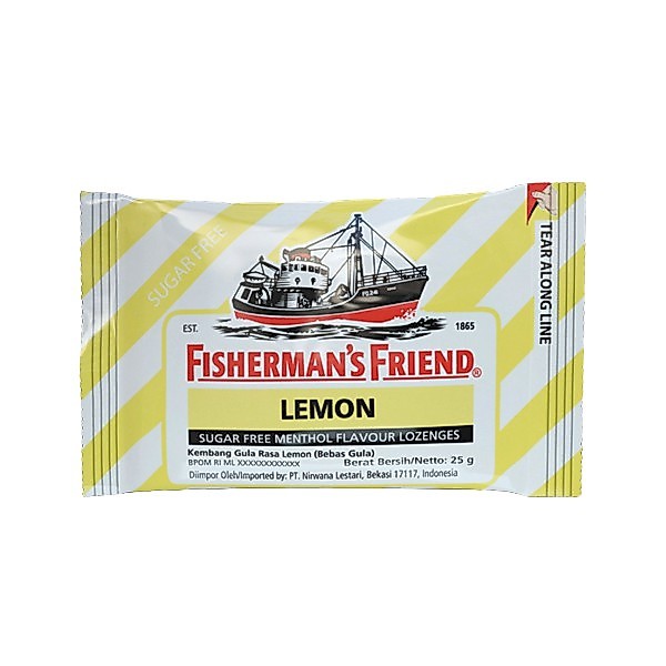 Fisherman's Friend Sugar Free Lemon Tropical 25 Gr/Permen Pelega Tenggorokan / Pernafasan bau mulut - Gambar 3