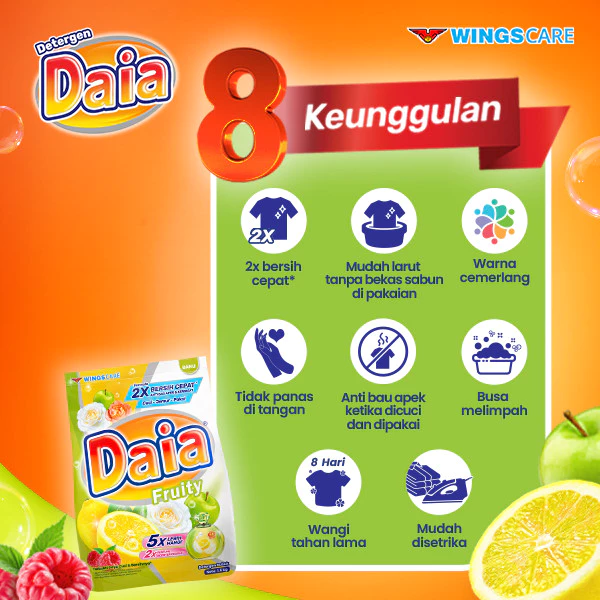 Daia Detergen Bubuk Fruity 1,5 kg - Gambar 4