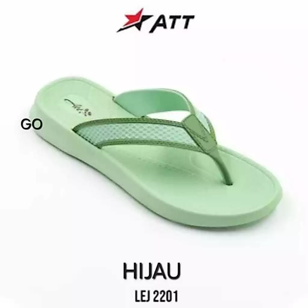 ago ATT LEJ2201 Sandal Japit Wanita Sandal Wedgest Karet Berkualitas Trendi Murah Viral - Gambar 2