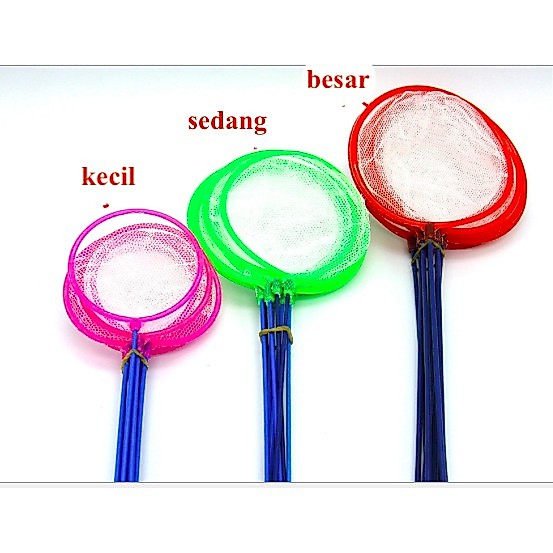 Serokan Ikan Cupang Hewan Hias lainnya Bentuk Bulat Pegangan Kuat - Gambar 2