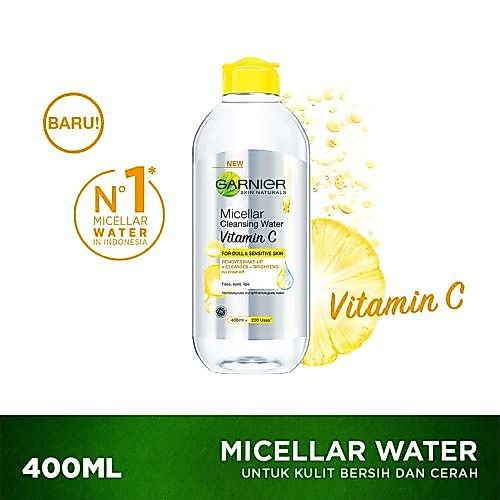 Garnier Micellar Water Vitamin C Brightening 400ml - Cleansing Water - Gambar 3
