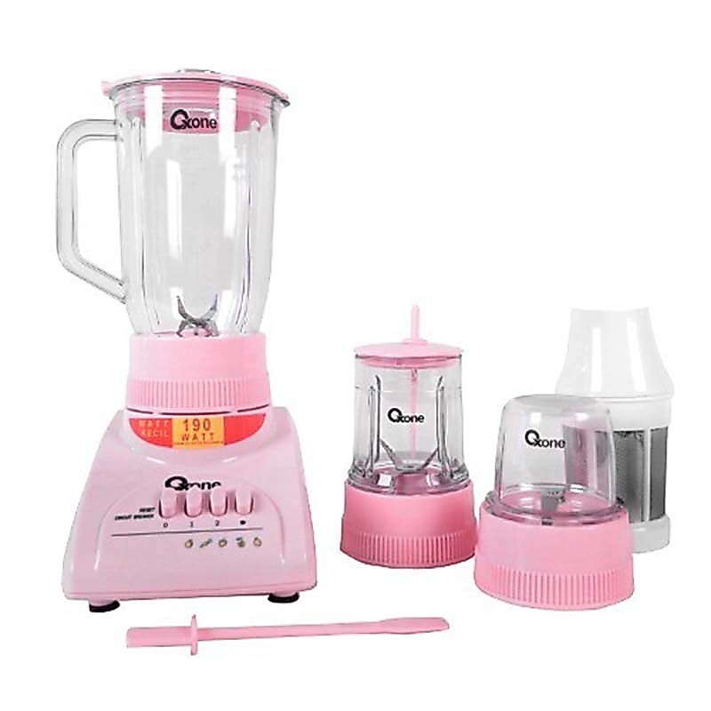 Oxone OX863 Blender Plastik Set 3in1 Mata Pisau tajam Color full - Gambar 4