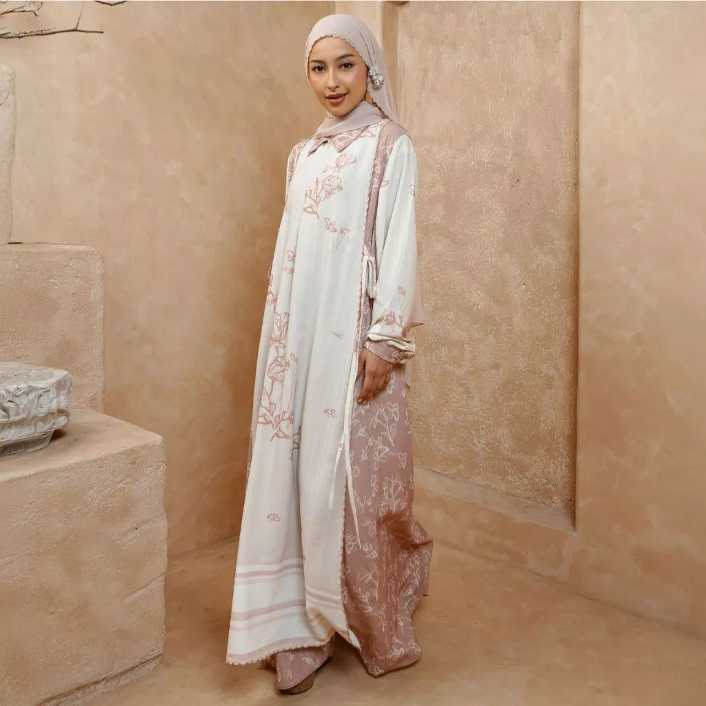 Lozy Hijab - Linea Series Sarimbit Lozy x Lesti Billar (Family Set Dress, Koko, Ibu, Ayah, Anak Keluarga ) - Gambar 4