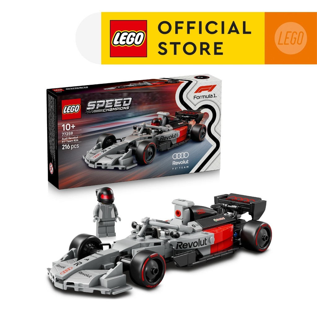 LEGO Speed Champions 77259 Audi Revolut F1 Team R26 Race Car (216 Pieces), Mainan Anak Laki-Laki, Mainan Mobil, Block