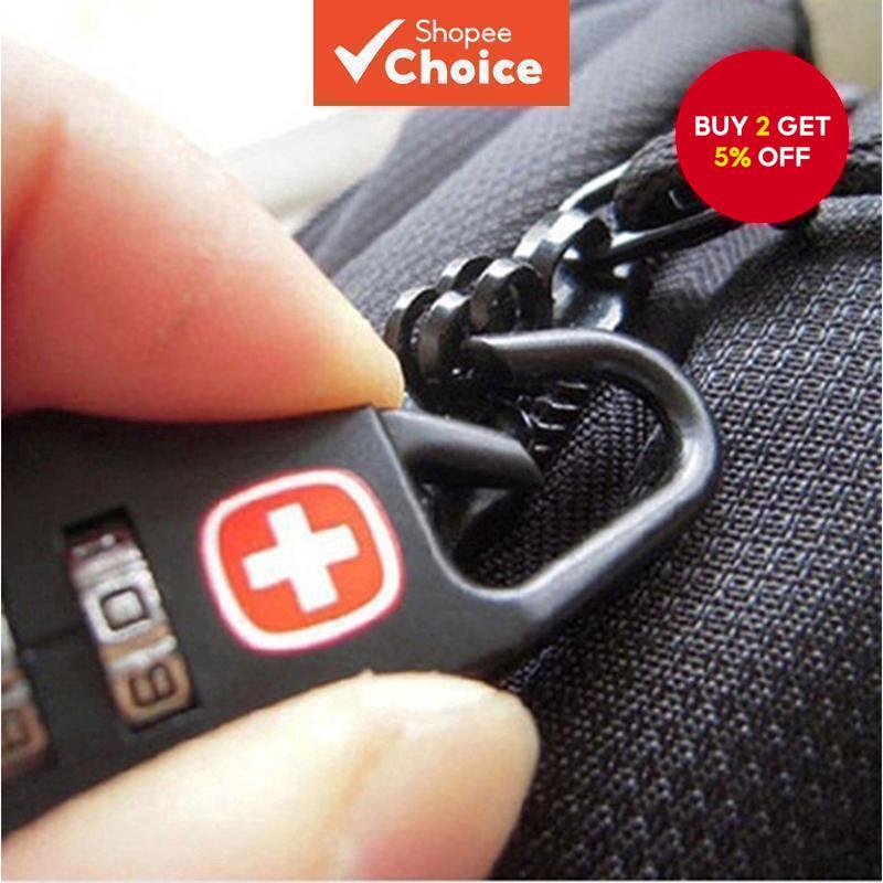 Swiss Cross Screen Printed Lock Pull Rod Luggage Travel Box Anti-theft ...