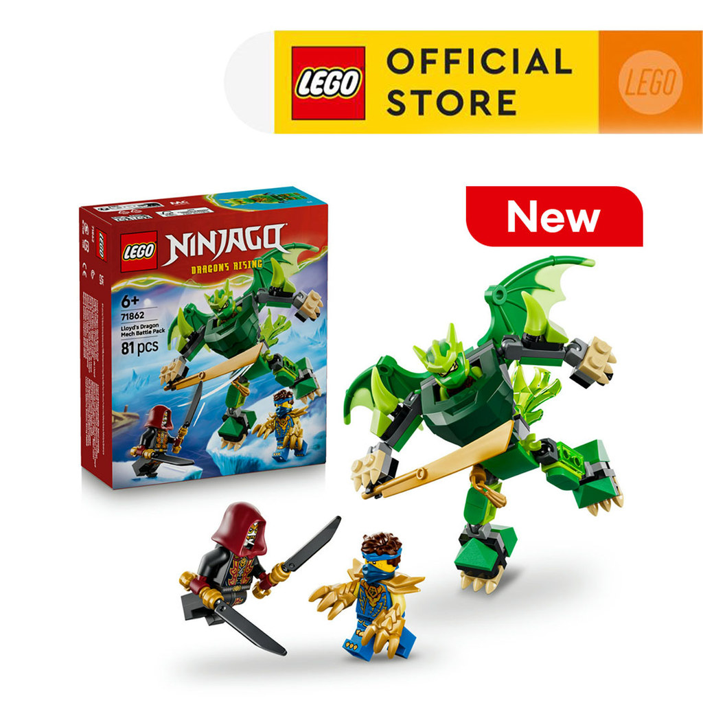 LEGO Ninjago 71862 Lloyd's Dragon Mech Battle Pack (81 Pieces), Mainan Anak Laki Laki, Toys, Bricks