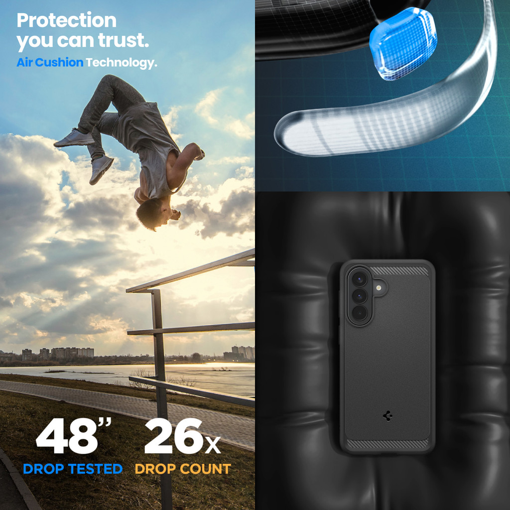 SPIGEN Case for Samsung Galaxy A57 5G Rugged Armor Shockproof Carbon Design Soft Casing - Gambar 4