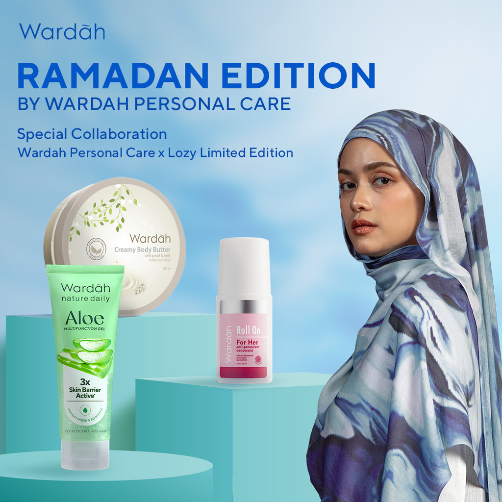 [GLOW & COMFORT PACKAGE] Wardah Aloe Gel, Roll on for Her & Body Butter / Perawatan Kulit Lembap, Cerah, dan Wangi Seharian / Mencerahkan Kulit Badan - Personal Care