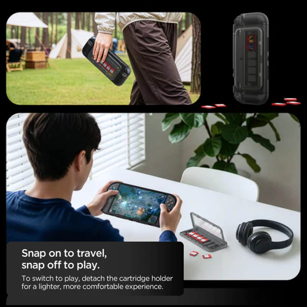 SPIGEN Case for Nintendo Switch 2 Snap Switch Slot Cards Kickstand Ergonomic Grip Casing - Gambar 4