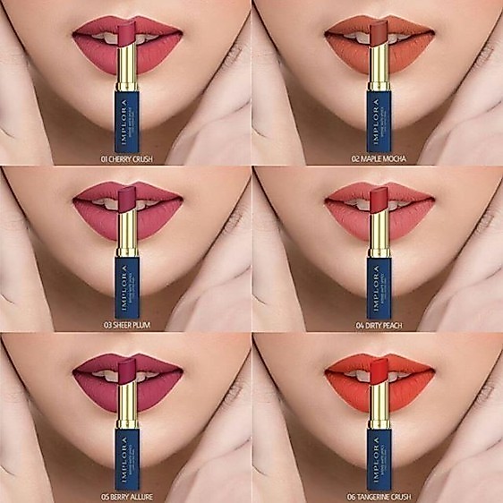 IMPLORA Intense Matte Lipstick / Merah Jingga Official - Gambar 4
