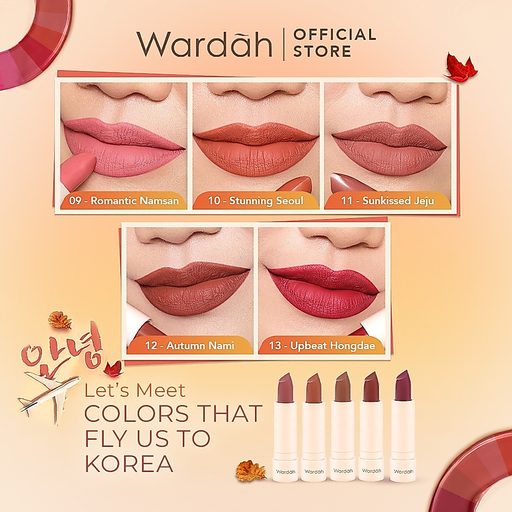 Wardah Colorfit Ultralight Matte Lipstick / Merah Jingga Official - Gambar 3