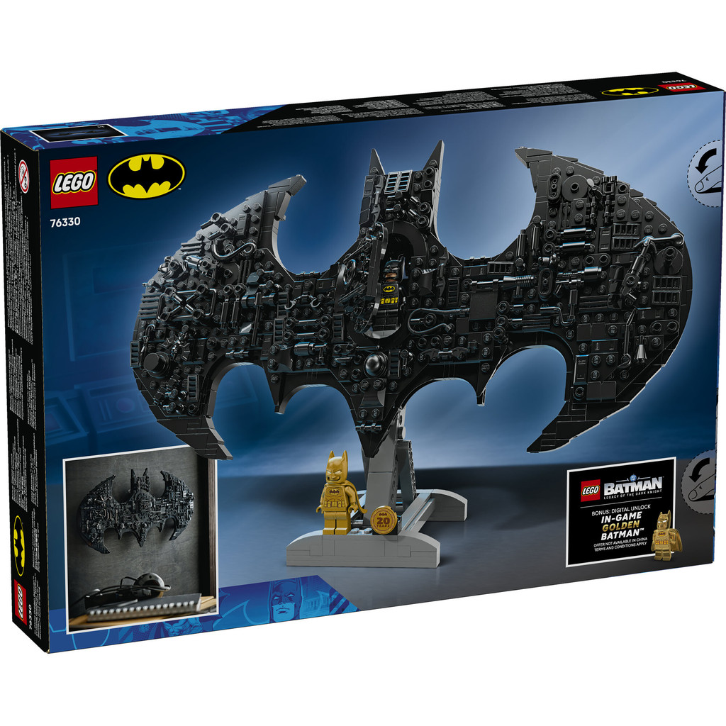 LEGO Super Heroes DC 76330 Batman Logo (678 Pieces), Mainan Anak Laki-Laki, Mainan Block, Mainan - Gambar 4