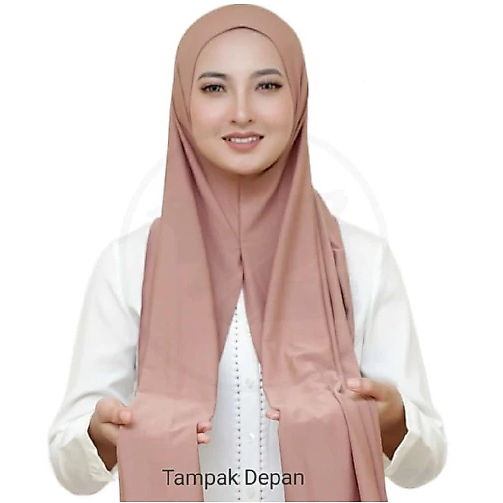JILBAB SEGI TIGA OVAL PREMIUM / SEGITIGA INSTAN OVAL MALAYSIA / JILBAB SEGI TIGA JERSEY - Gambar 4