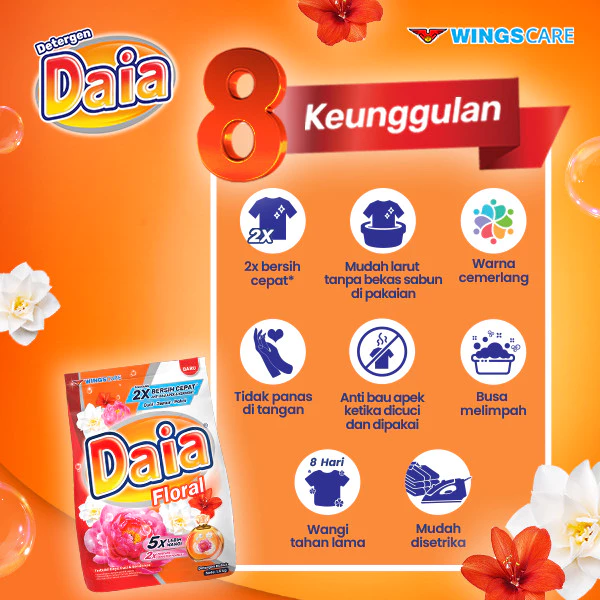 Daia Detergen Bubuk Floral 1,5 kg - Gambar 4