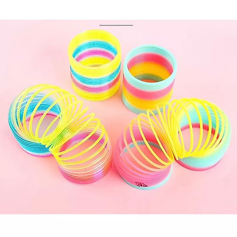 Mainan Magic Rainbow Spring Jumbo Ukuran 8,7cm Mainan Edukasi - Gambar 2