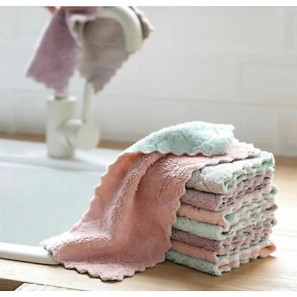 KAIN LAP PIRING MICROFIBER DAPUR ANTI MINYAK SERBAGUNA 14X21 - Gambar 4